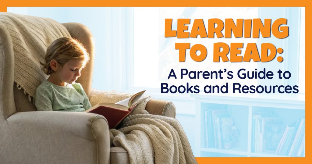 Child learning to read with books.