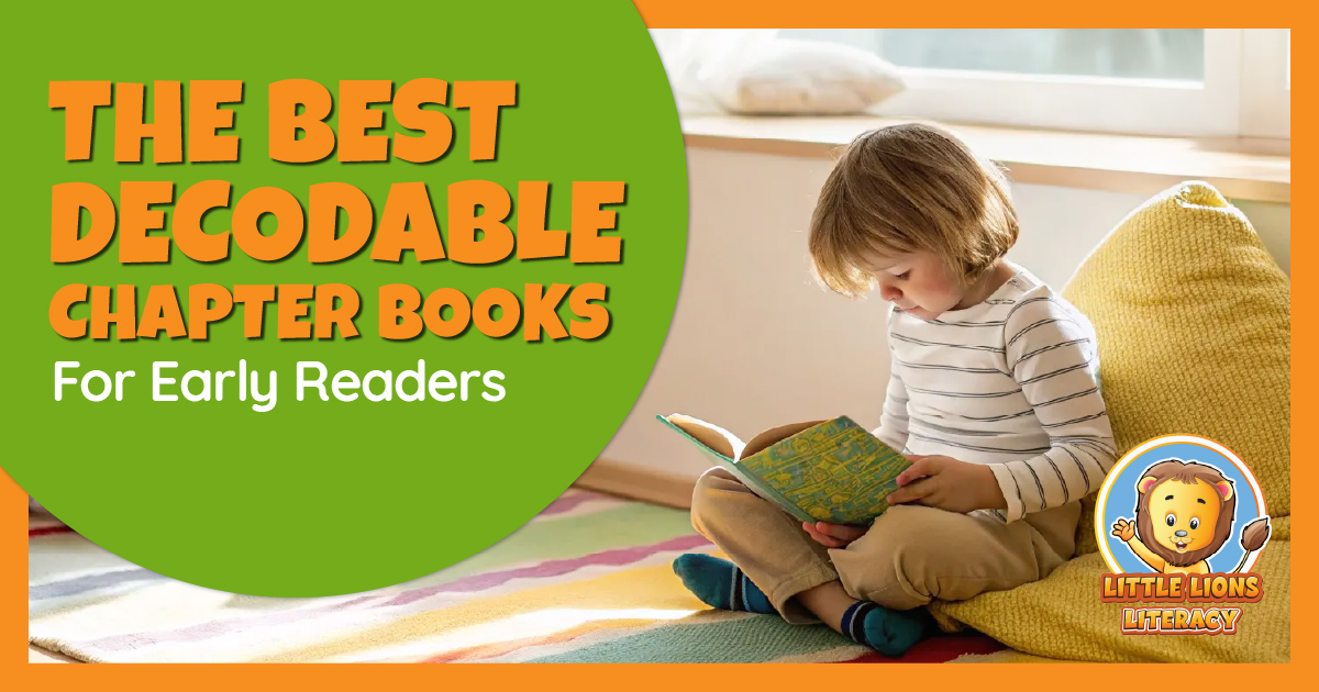 child reading decodable chapter book