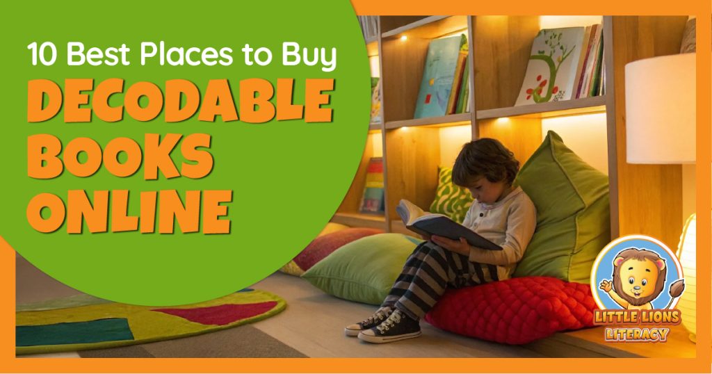 Child reading a decodable book