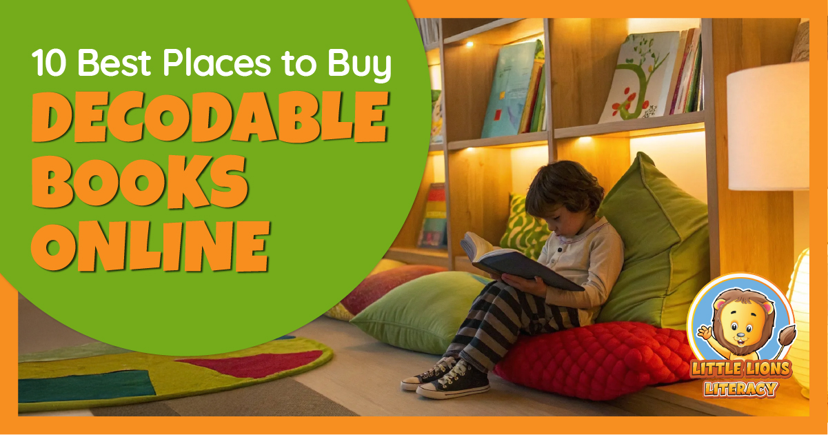 Child reading a decodable book