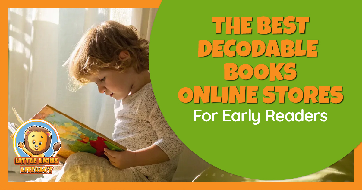 child reading decodable book