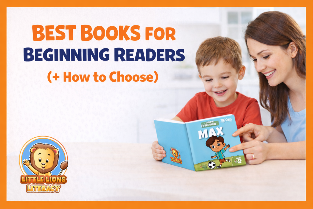 Boy Little Lions First Reader with mother