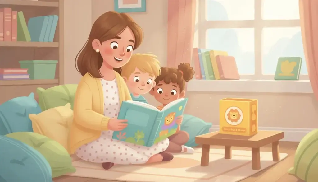 Teacher guiding children through oral sound work and decodable reading