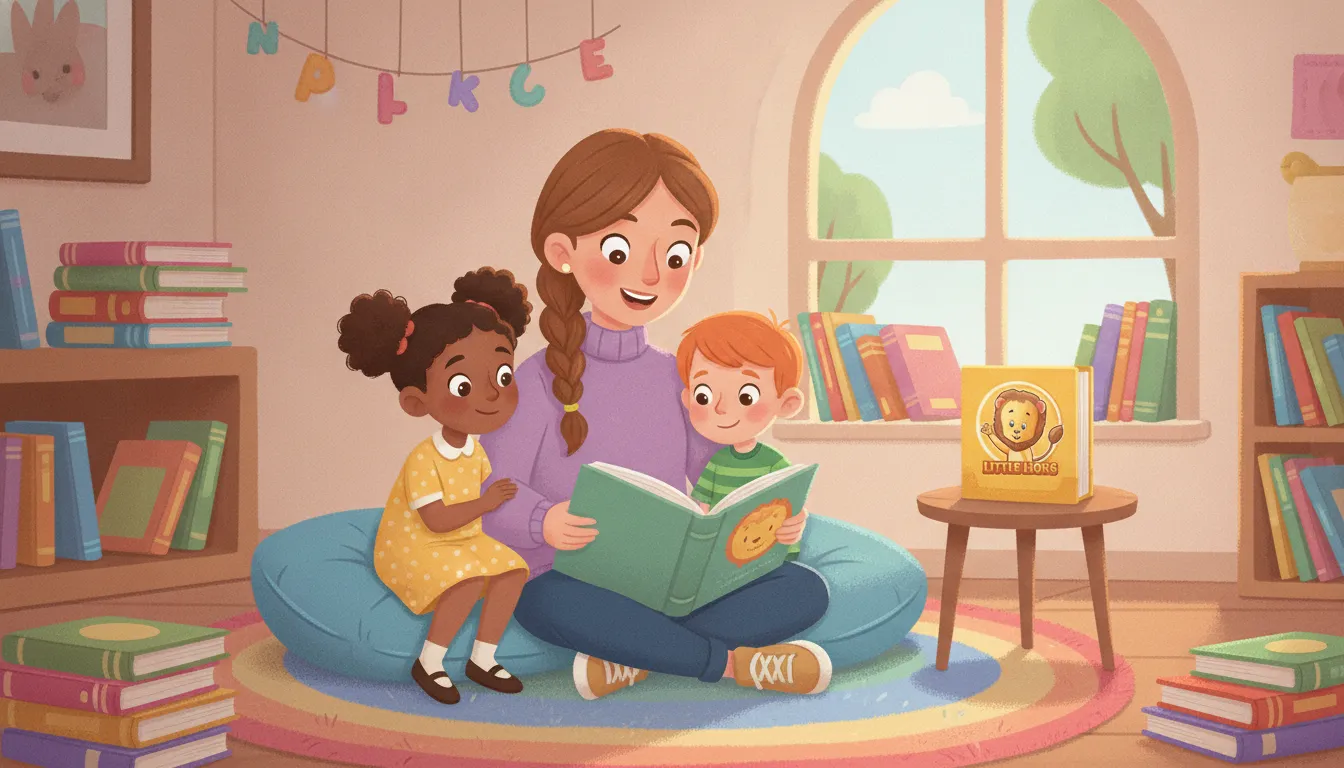 Teacher points to a letter pattern in a decodable book as a child reads aloud